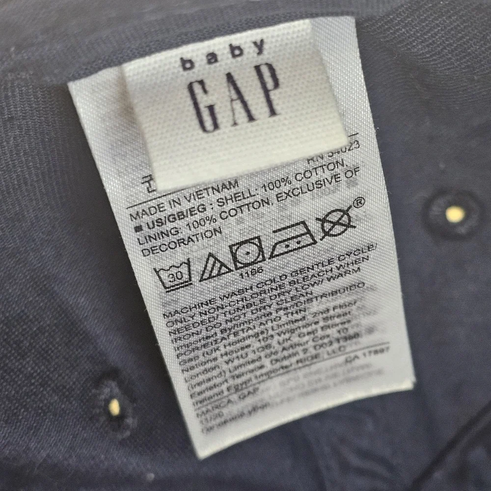 Baby Gap Cap M/L Blue Cotton Stretch Baseball‎ Hat Casual Everyday Logo